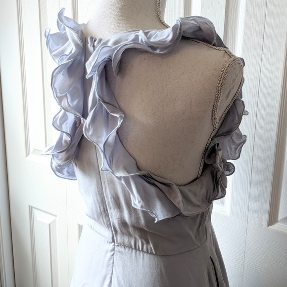 BOGO❗ Tea & Cup blue ruffle strap racer back dress - Picture 3 of 7